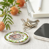 祖父母の日Green 最高の Granny Ever写真ギフト キーホルダー (側面)