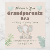 祖父母の時代の妊娠がワインラベルセットを明らかにする ワインラベル (シングルラベル)