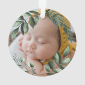 祖父母の植物写真として私たちの最初のクリスマス オーナメント (裏面)