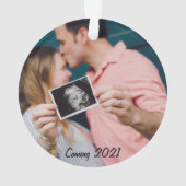 祖父母の発表のパーソナライズされたクリスマス オーナメント (裏面)