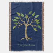 祖父母の系譜のブランケット スローブランケット (正面縦)