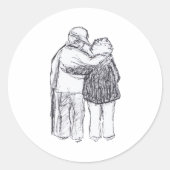 祖父母の背面 ラウンドシール (正面)