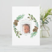 祖父母の葉の写真として私たちの最初のクリスマス 招待状 (スタンド正面)