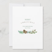 祖父母の葉の写真として私たちの最初のクリスマス 招待状 (裏面)