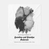 祖父母の記念の毛布の愛の記憶で フリースブランケット (正面)