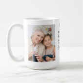 祖父母の詩パーソナライズされた2枚の写真 コーヒーマグカップ (左)