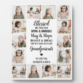 祖父母の詩14パーソナライズされたフォトコラージュ フォトプラーク (正面)