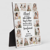 祖父母の詩14パーソナライズされたフォトコラージュ フォトプラーク (側面)