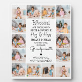 祖父母の詩14パーソナライズされたフォトコラージュ フォトプラーク (正面)