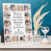 祖父母の詩14パーソナライズされたフォトコラージュ フォトプラーク (側面)