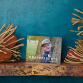 「祖父母はスーパーヒーローだ」イーゼルの額 フォトプラーク (側面)