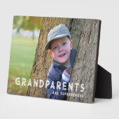 「祖父母はスーパーヒーローだ」イーゼルの額 フォトプラーク (側面)