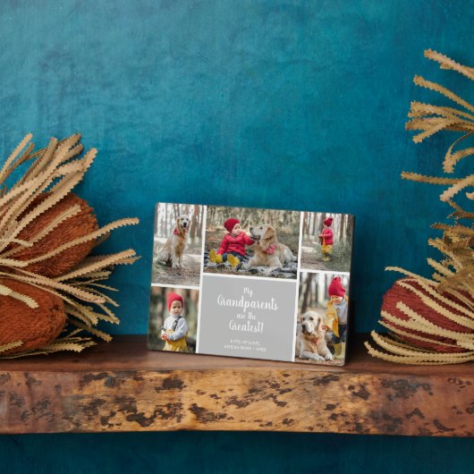 祖父母は写もっとも偉大真コラージュ フォトプラーク (側面)