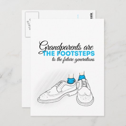 祖父母は未来の世代の足跡だ ポストカード (正面/裏面)