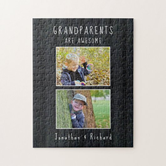 「祖父母は素晴らし」写真パズル ジグソーパズル (縦)