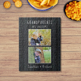 「祖父母は素晴らし」写真パズル ジグソーパズル