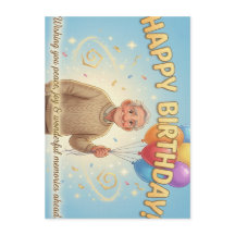 祖父母へのアニメーションスタイルの誕生日カード