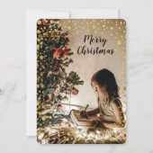 祖父母へのクリスマスプレゼントに写真を加える シーズンカード (正面)