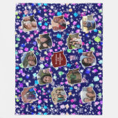 祖父母へのメリー最高のスクリスマス12枚 フリースブランケット (正面)