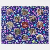 祖父母へのメリー最高のスクリスマス12枚 フリースブランケット (正面(横))