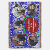 祖父母へのメリー最高のスクリスマス、写真5枚 スローブランケット (正面縦)