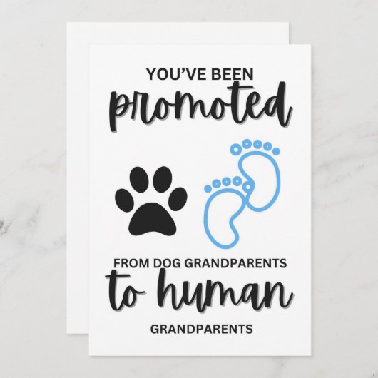 祖父母への妊娠告知カード 招待状 (正面/裏面)