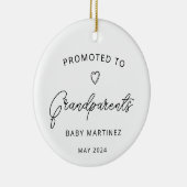 祖父母への妊娠告知 セラミックオーナメント (右)