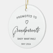 祖父母への妊娠告知 セラミックオーナメント (左)