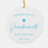 祖父母への妊娠告知 セラミックオーナメント (正面)