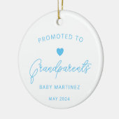 祖父母への妊娠告知 セラミックオーナメント (左)