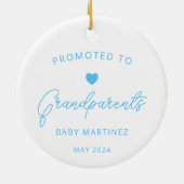 祖父母への妊娠告知 セラミックオーナメント (裏面)