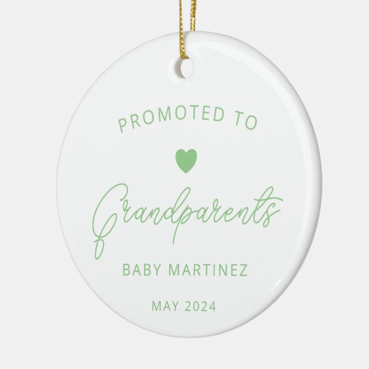 祖父母への妊娠告知 セラミックオーナメント (左)