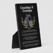 祖父母への孫の発表 フォトプラーク (側面)