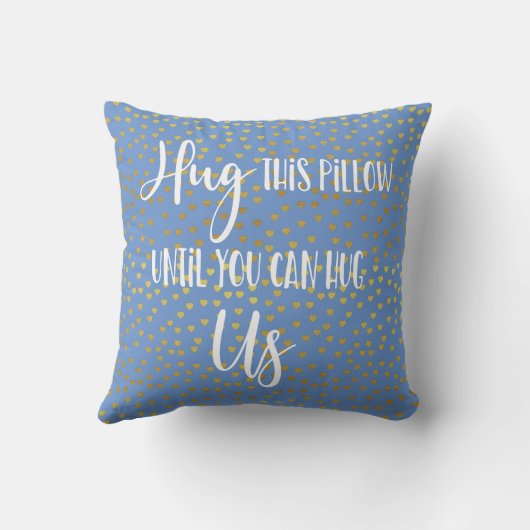 祖父母への贈り物を抱き締めるまでこれを抱き締める クッション (裏面)