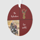 祖父母への贈り物クリスマス写真 オーナメント (正面)