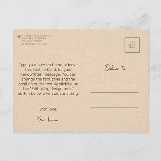 祖父母への追憶 クラシック ポストカード (裏面)