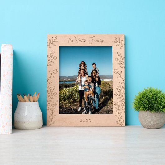祖父母またはブレンドされた家族の養子家族 レーザー彫刻フレーム