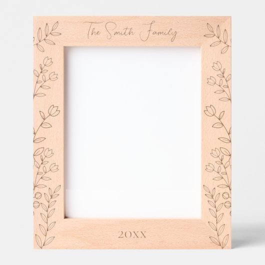 祖父母またはブレンドされた家族の養子家族 レーザー彫刻フレーム (正面)