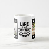 祖父母より良い生活グランドキッズ写真テンプレート コーヒーマグカップ (中央)