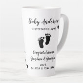 祖父母を人間のおばあちゃんに昇進させる カフェラテマグ (右アングル)