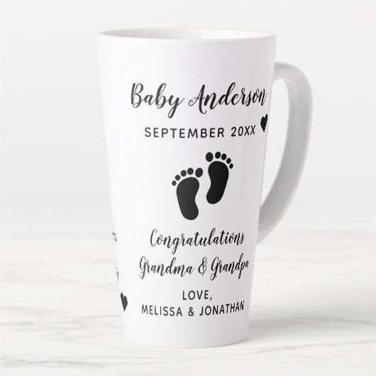 祖父母を人間のおばあちゃんに昇進させる カフェラテマグ (右アングル)