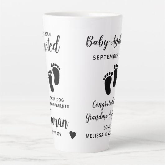 祖父母を人間のおばあちゃんに昇進させる カフェラテマグ (正面)