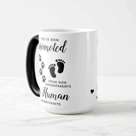 祖父母を人間のおばあちゃんに昇進させる モーフィングマグカップ (正面左)