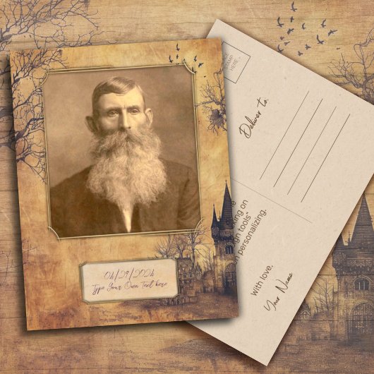 祖父母を偲んで 昔ながらのデザイン ポストカード