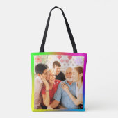 祖父母エレガント孫の家族の写真ギフト トートバッグ (裏面)