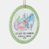 祖父母オリジナル名前 2020 コビッド クリスマス セラミックオーナメント (右)