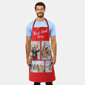 祖父母カスタムのパパママ用のコラージエプロン エプロン (着用した状態)