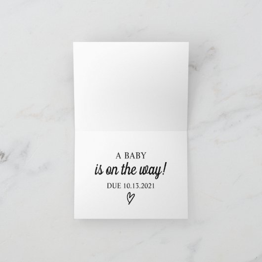 祖父母カスタムの妊娠告知カード 案内状 (内部)