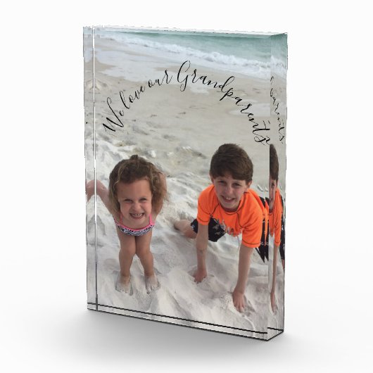 祖父母カスタムの祖父母の写真 フォトブロック (右)