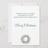 祖父母カラフルクリスマスリース シーズンカード (裏面)